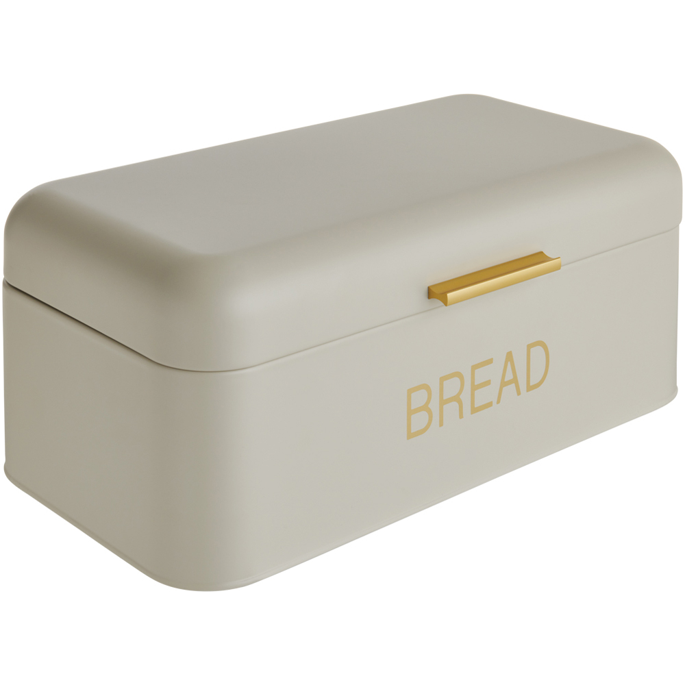 Wilko Matte Cream Metal Bread Bin Wilko