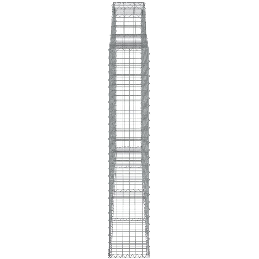 vidaXL Silver Galvanised Iron Gabion Basket 300 x 30 x 160/180cm 3 Pack Image 3