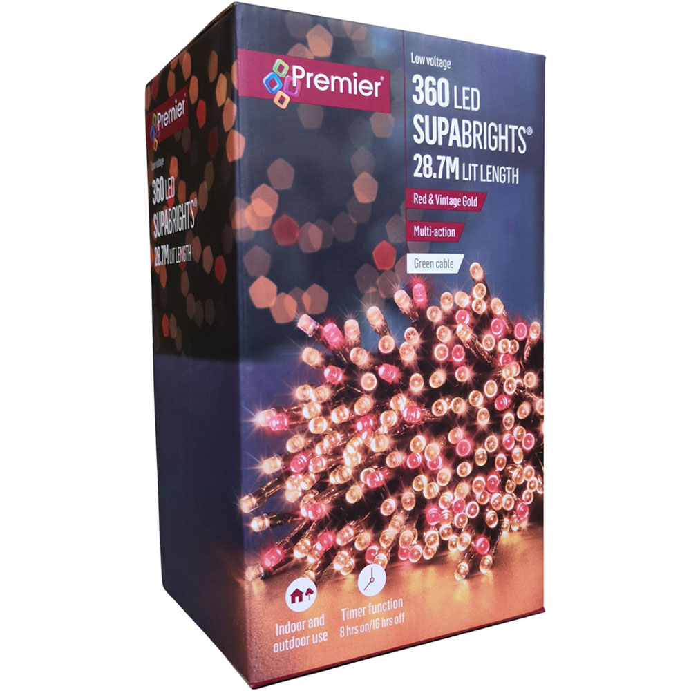 Premier 360 Red and Gold LED Multifunction String Lights 28.7m Image 8