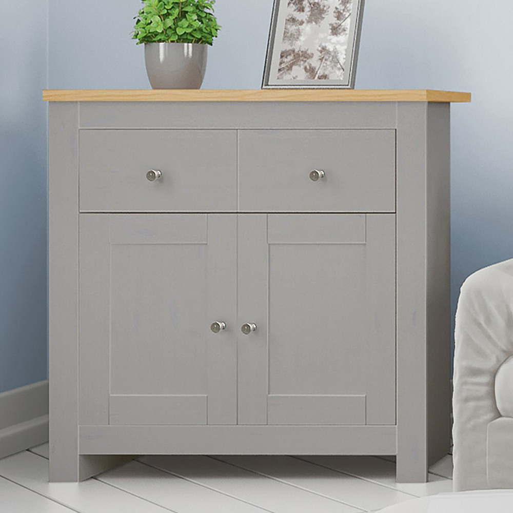 Loft24 Emerald 2 Door 2 Drawer Grey Oak Sideboard Image 1
