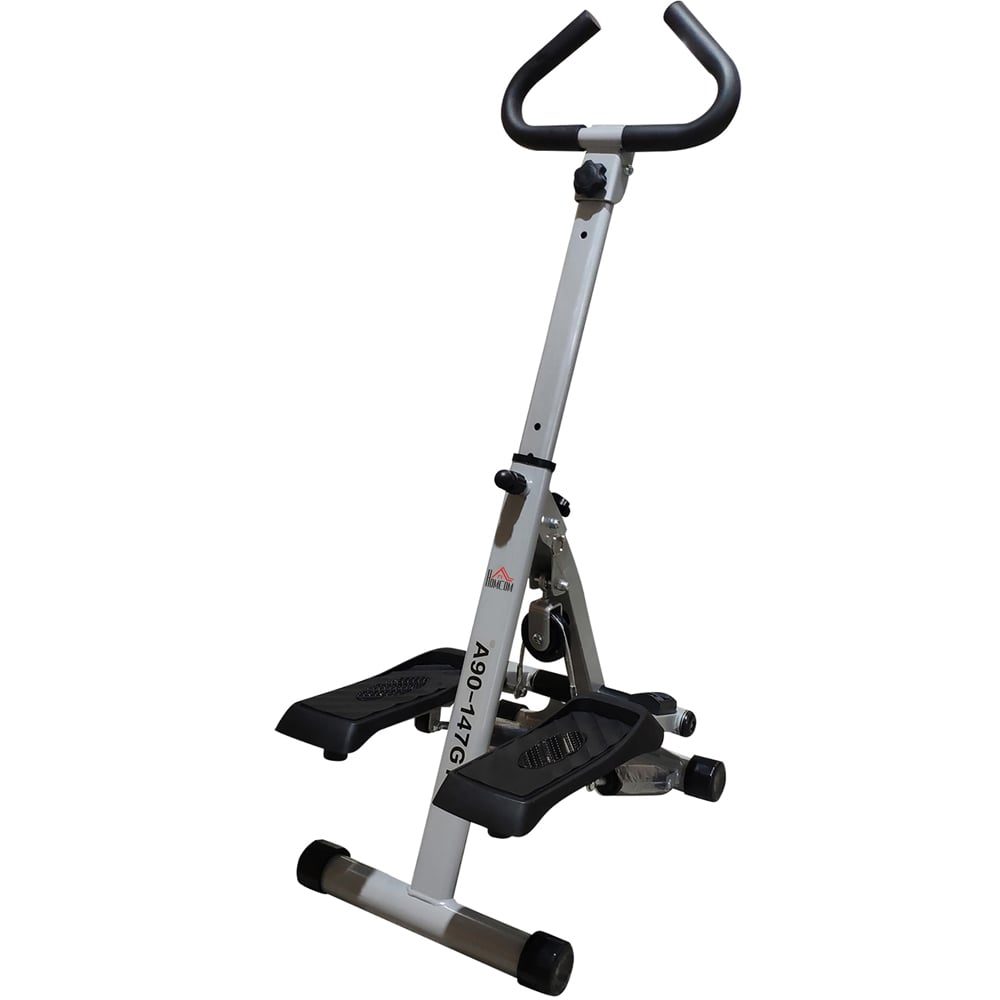 HOMCOM Grey and Black Steel Foldable Stepper Fitness Machine Image 1