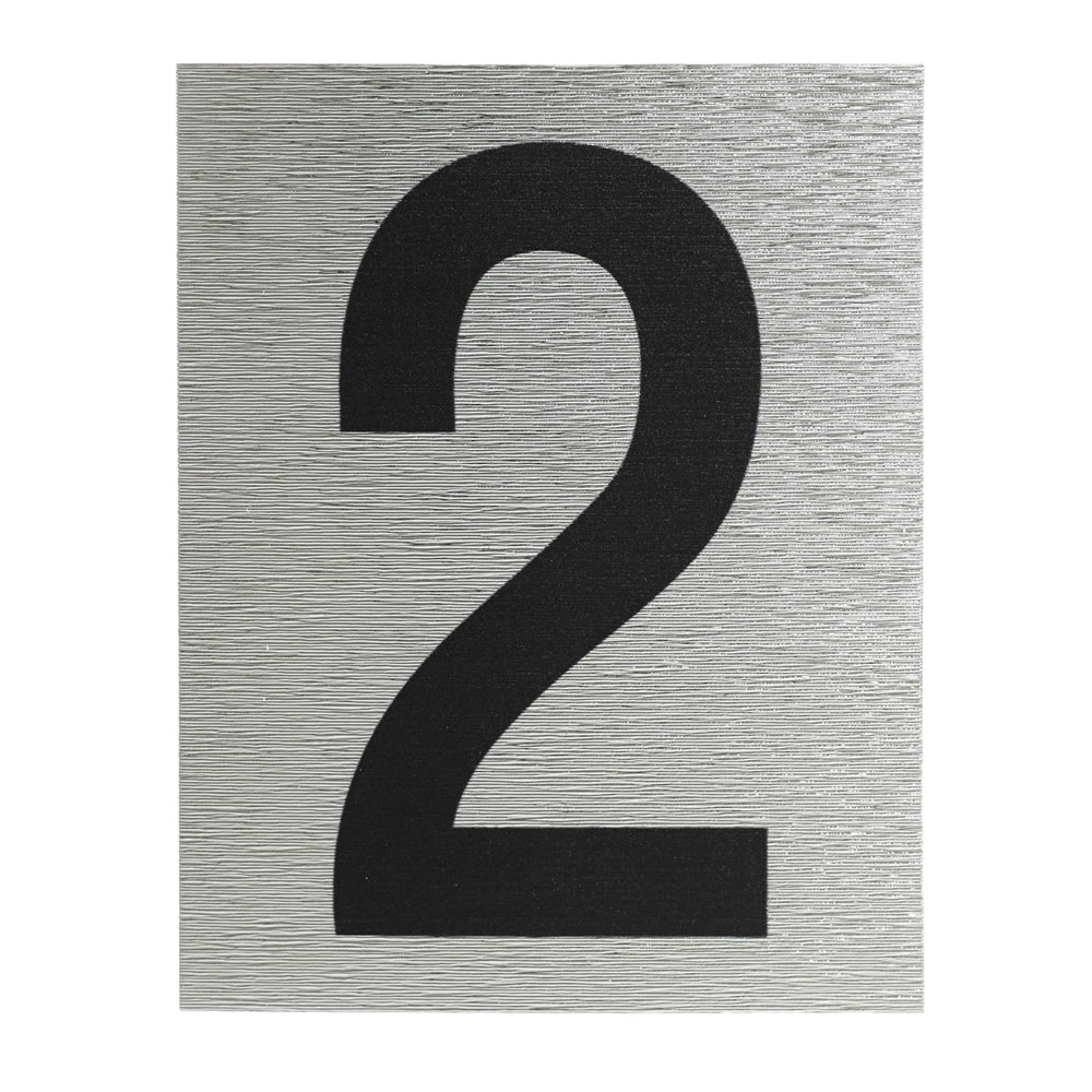 Wilko Numeral 2 Polished Chrome Effect 75mm Image