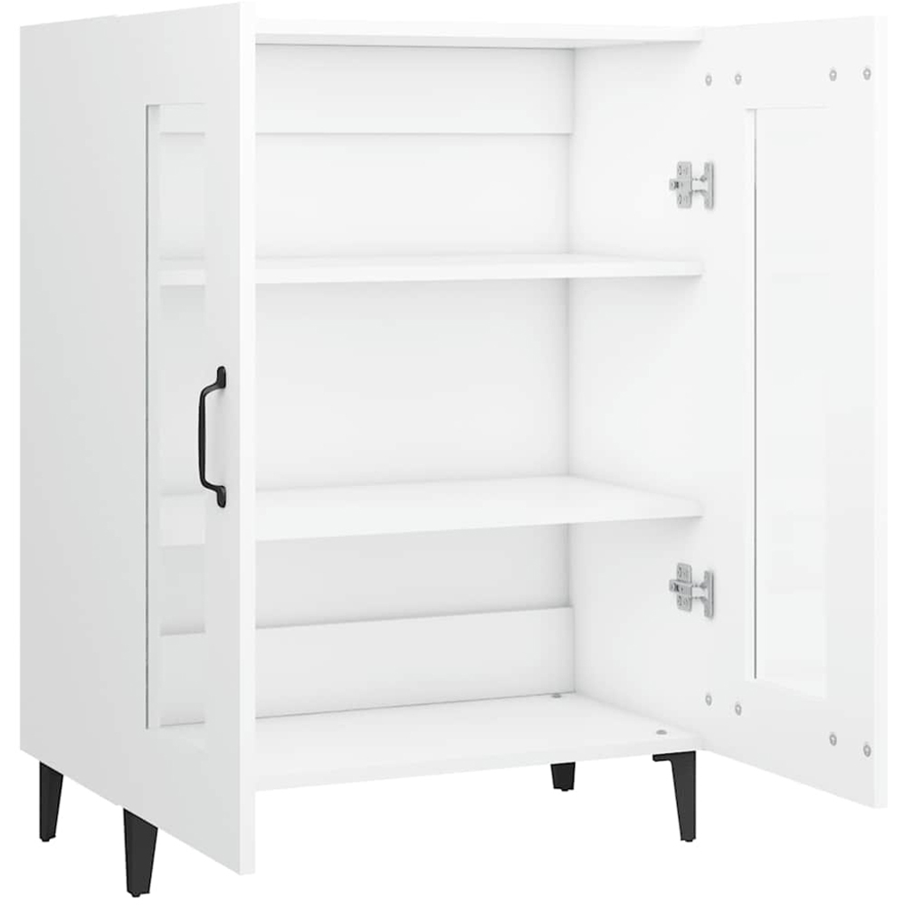 vidaXL 2 Glass Door White Sideboard Image 7
