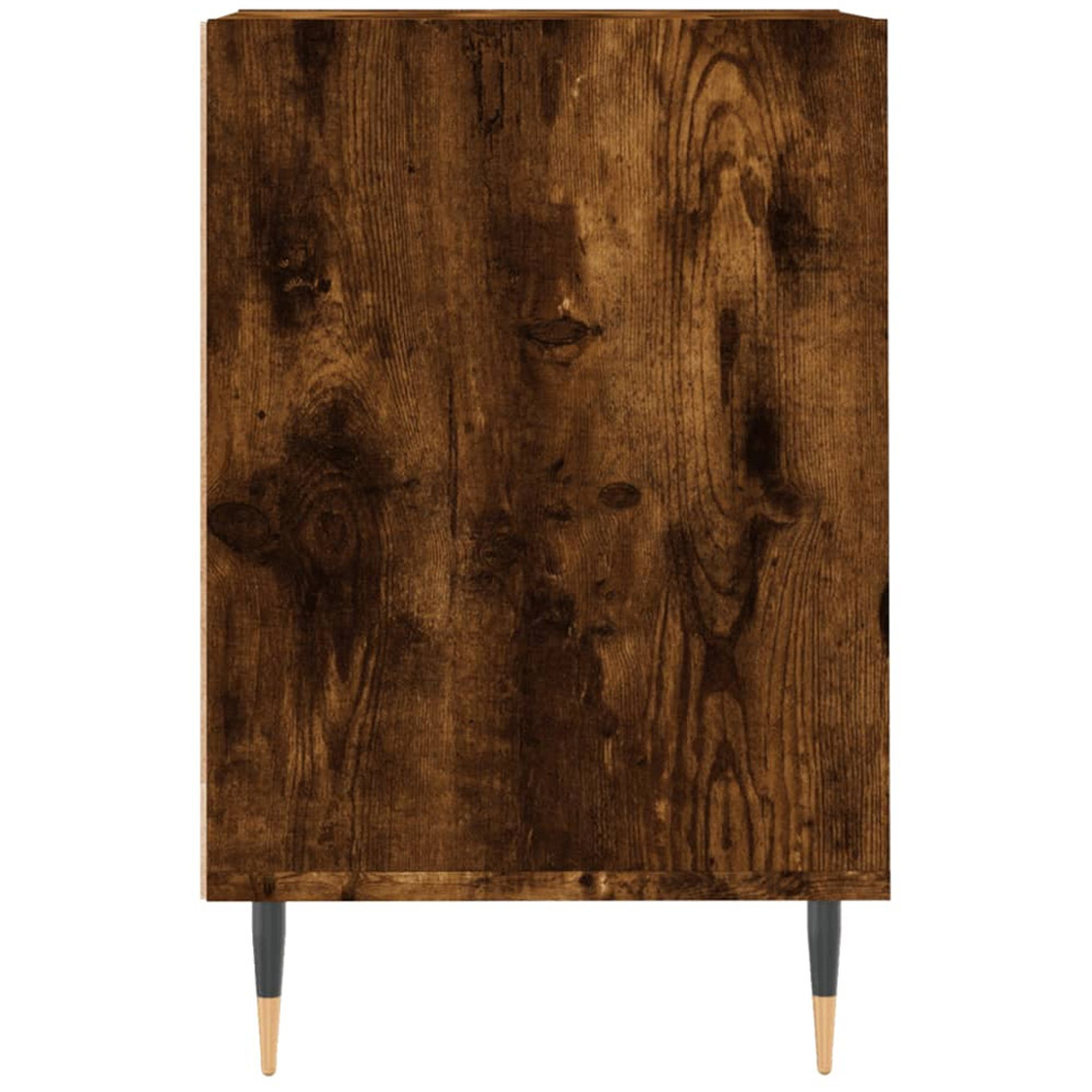 vidaXL 2 Door 4 Open Shelf Smoked Oak TV Cabinet Image 6