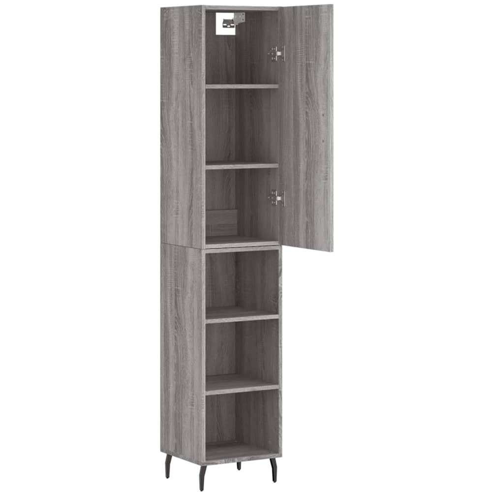 vidaXL Single Door 3 Shelf Grey Sonoma Highboard Image 4