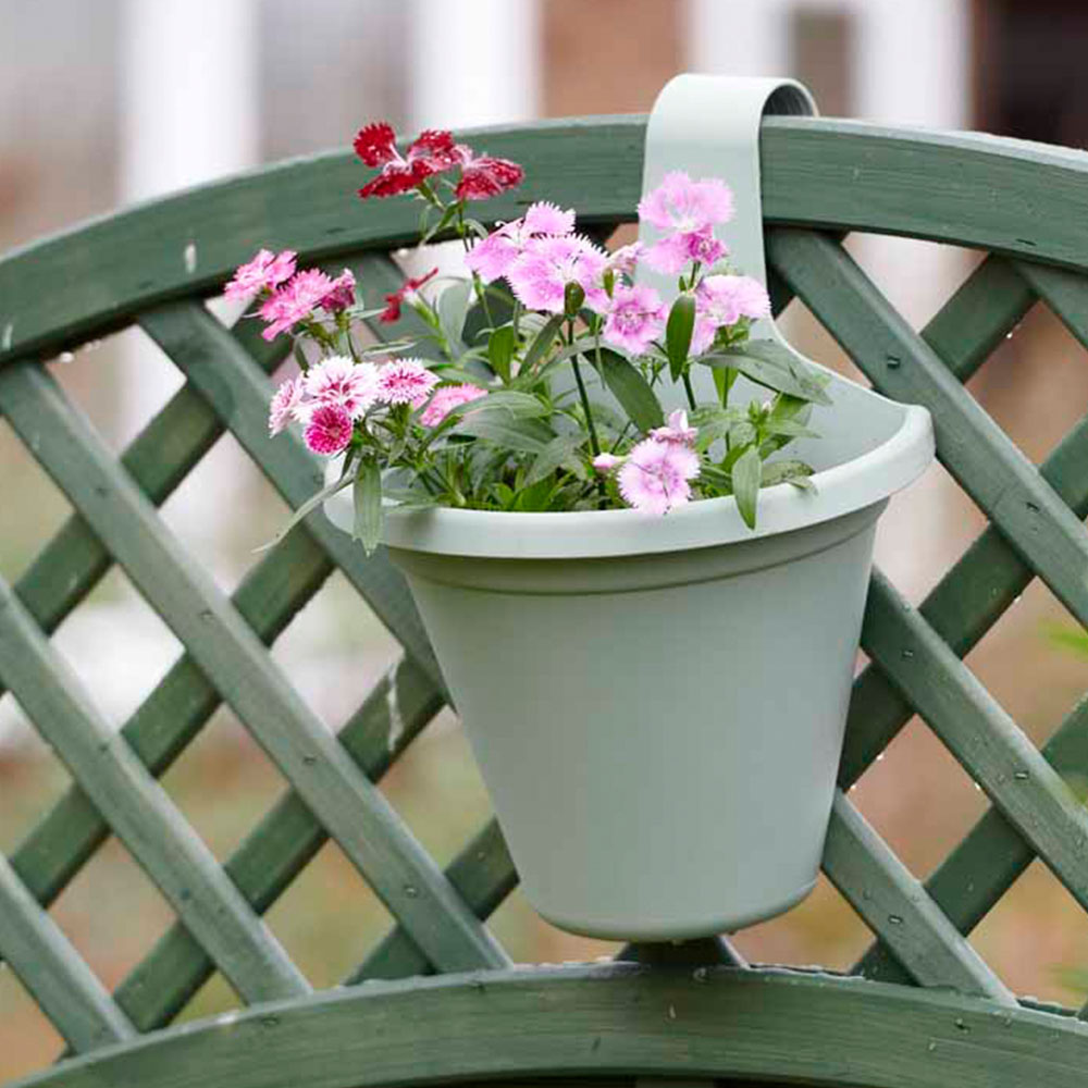 Clever Pots Sage Green Plastic Hanging Pot Image 6