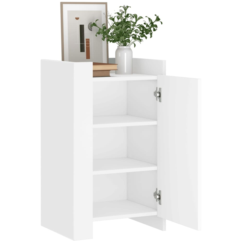 vidaXL Single Door White Sideboard Image 3
