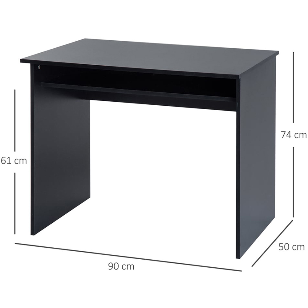 Portland Office Workstation Desk Black Image 7
