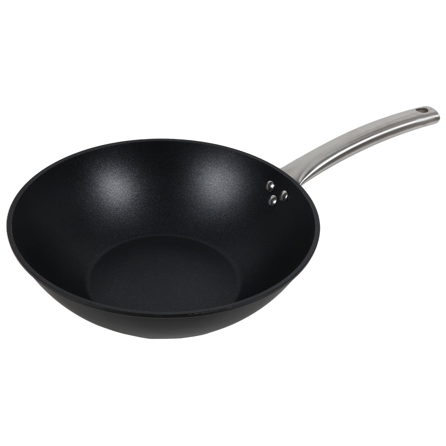 Kitchen Master Black Forged Aluminium Wok 28cm Image