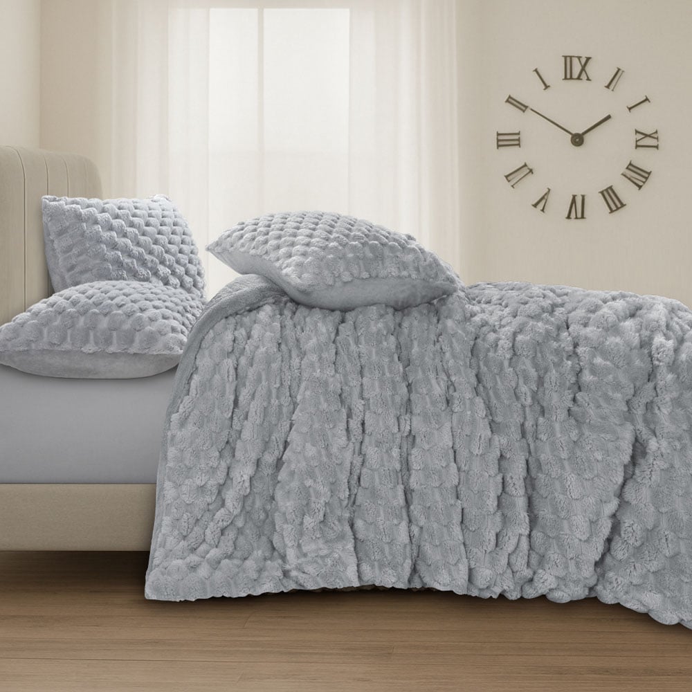 Velosso King Size Chunky Popcorn Duvet Set Image 2