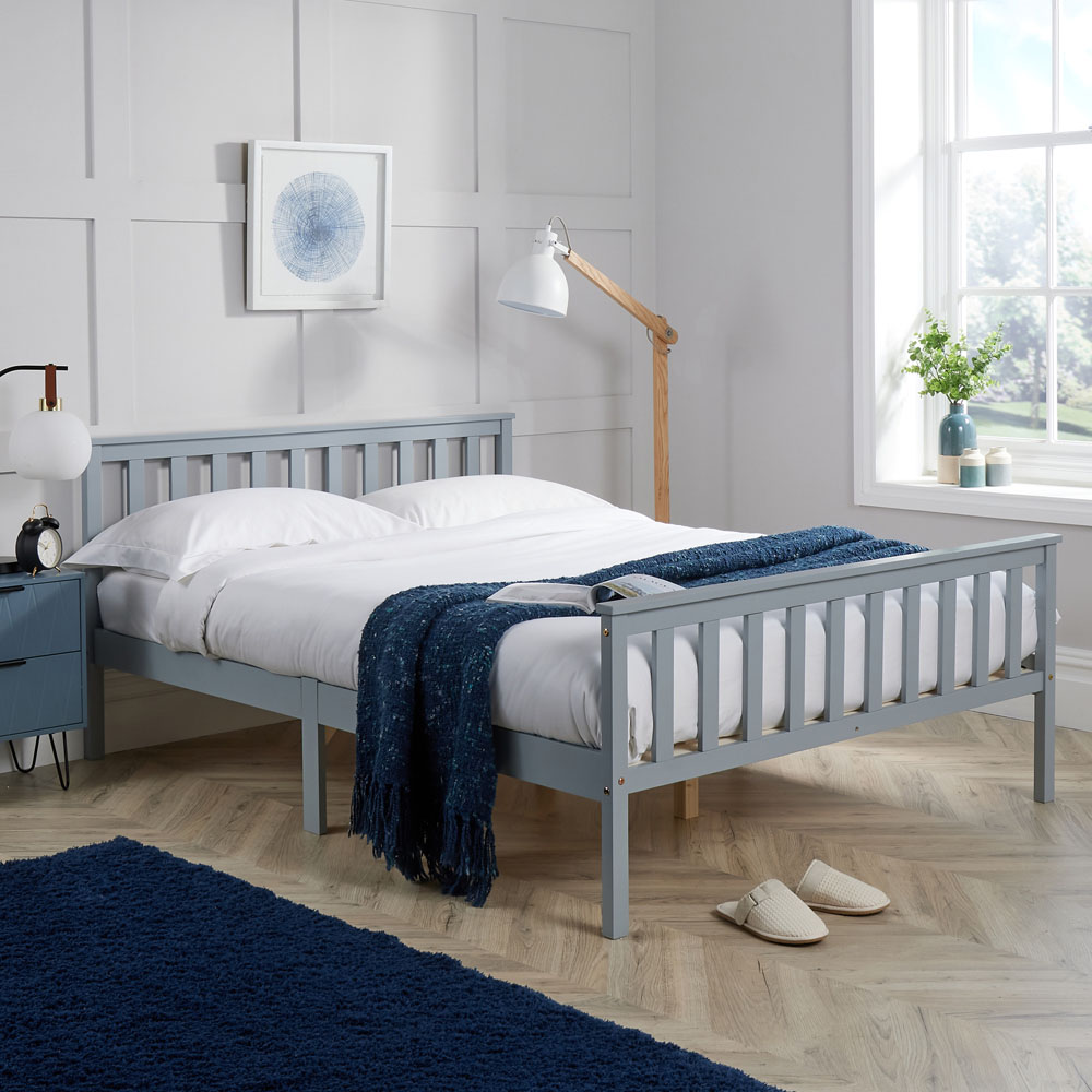 Home Source Florida Small Double Grey Bed Frame Image 5