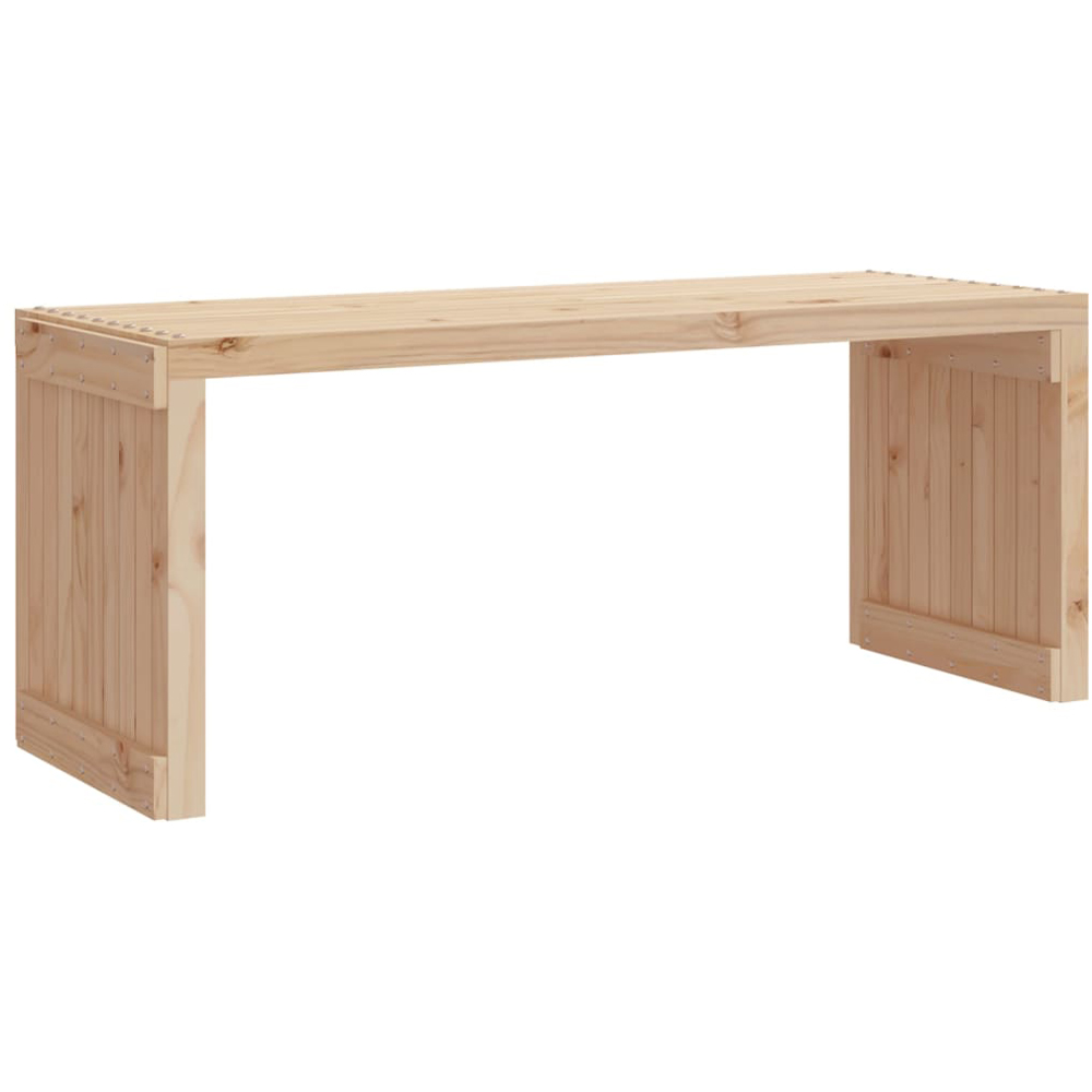 vidaXL Brown Solid Pine Wood Extendable Garden Bench Image 4