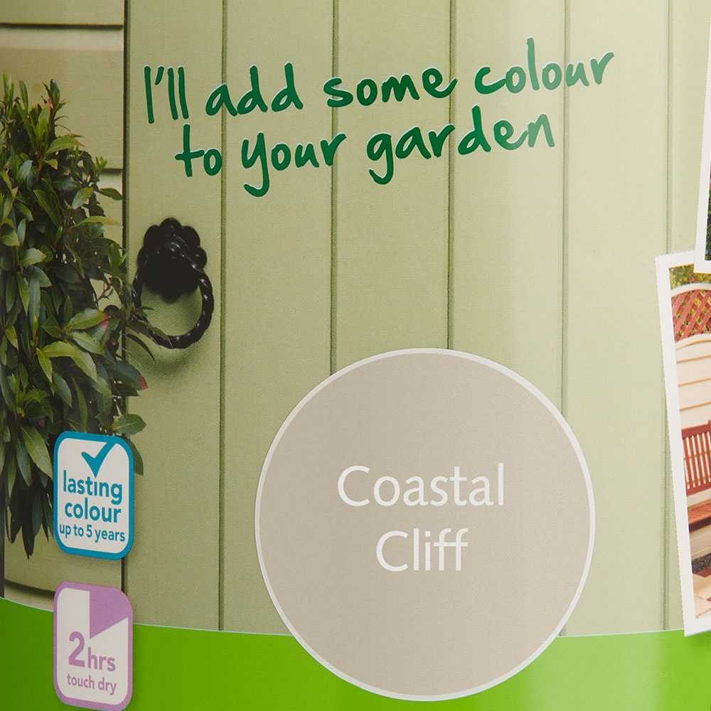 Wilko Garden Colour Coastal Cliff Wood Paint 2.5L Image 3