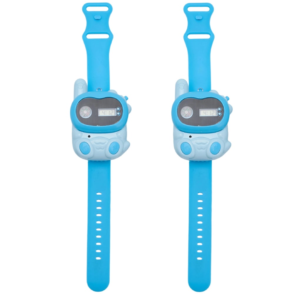 H&O Direct Kids Blue 500m Range Wearable Mini Walkie Talkie Watch 2 Pack Image 1