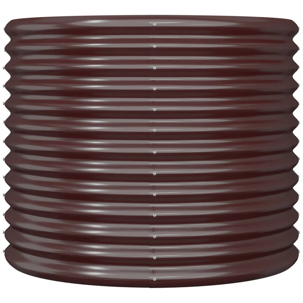 vidaXL Brown Galvanised Steel Garden Planter 68 x 80 x 80cm Image 2