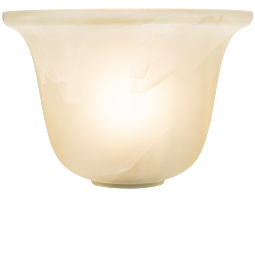 Happy Homewares White Alabaster Glass Shade 2 Pack Image 4