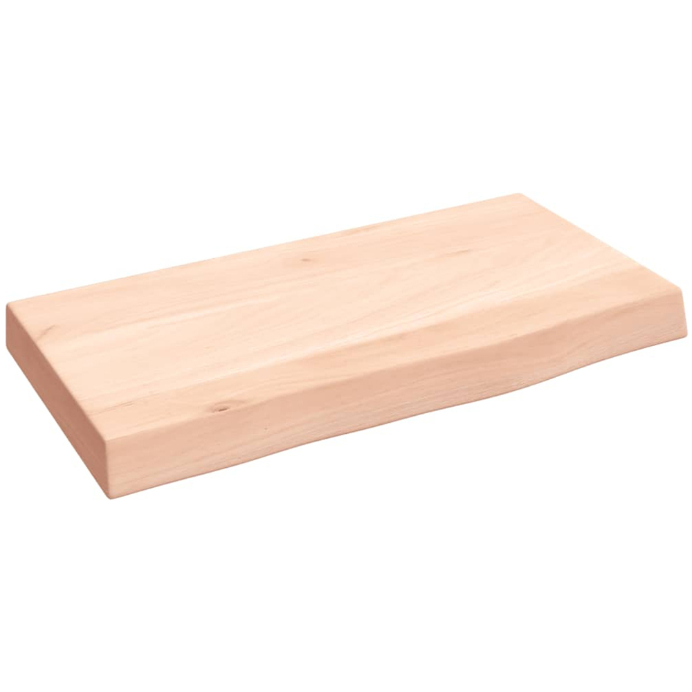 vidaXL 20 x 40cm Natural Oak Wood Wall Shelf Image 1