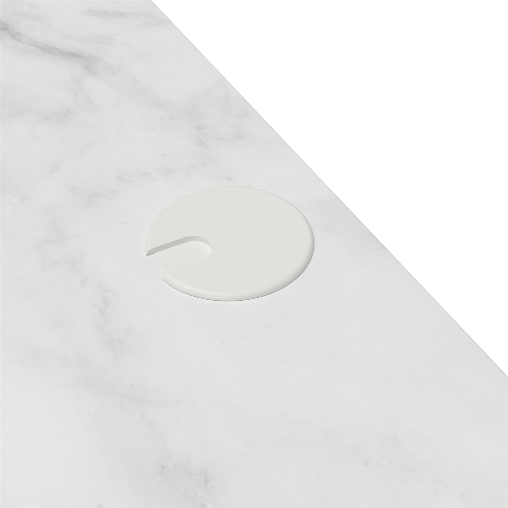 Novogratz Athena 2 Shelf Laptop Desk Faux Marble Image 6