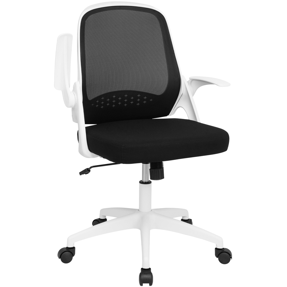 Costway White Adjustable Ergonomic Swivel Office Chair Image 2