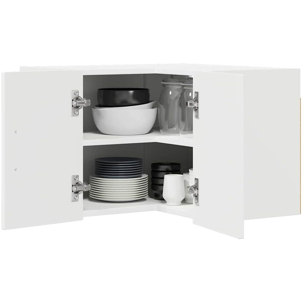 vidaXL Kalmar 2 Door White Wall Kitchen Cabinet Image 3