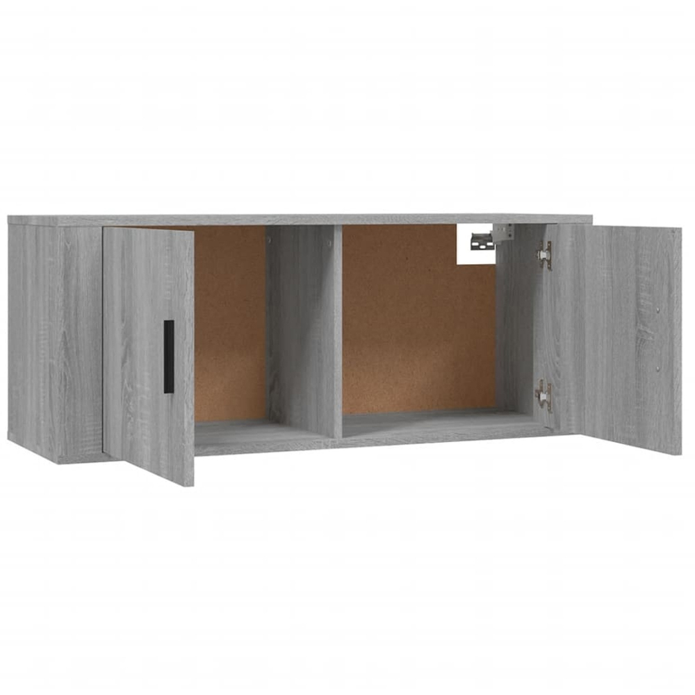 vidaXL 2 Door Grey Sonoma Wall Mounted TV Cabinet Image 8