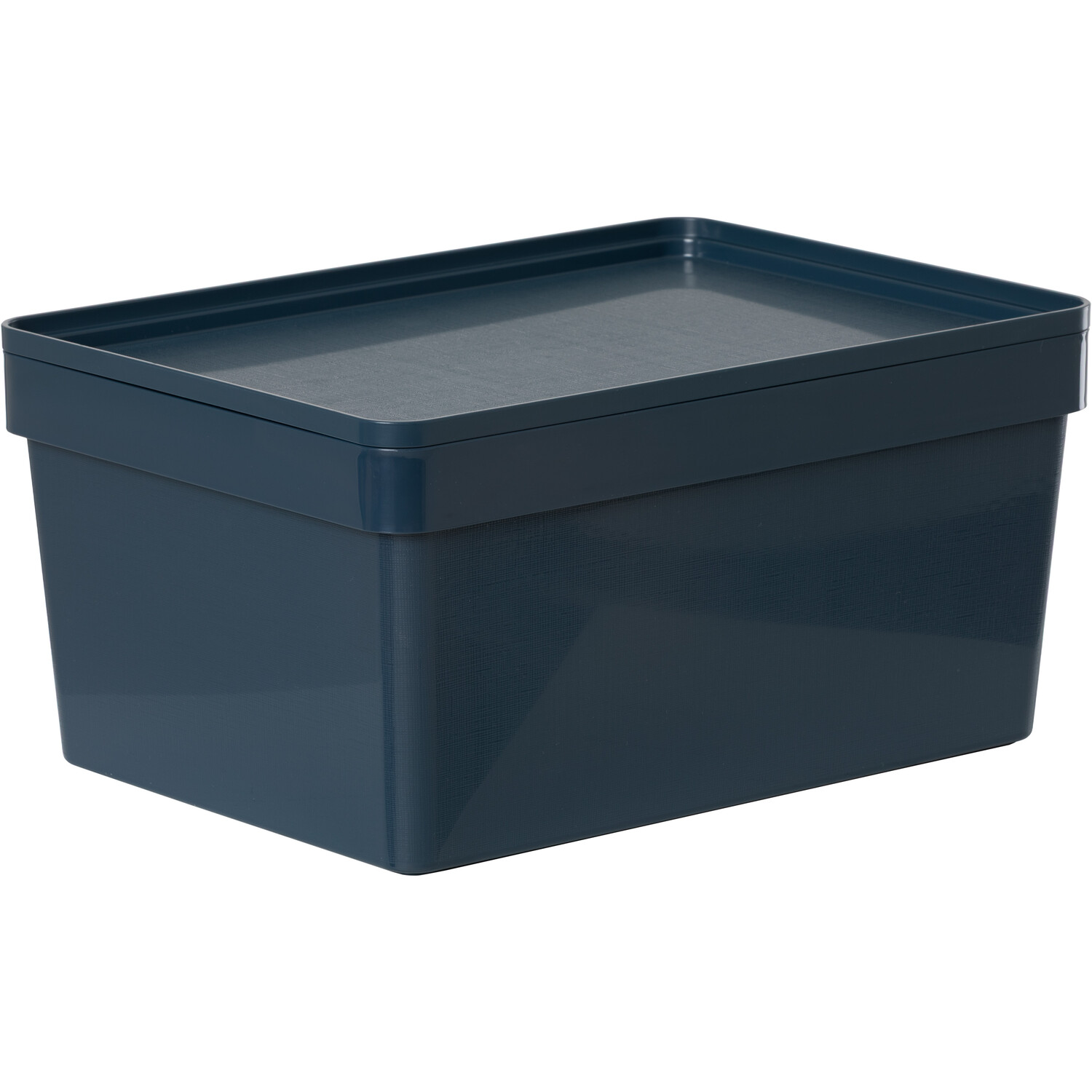 Deep Storage Box with Lid Navy Image 2