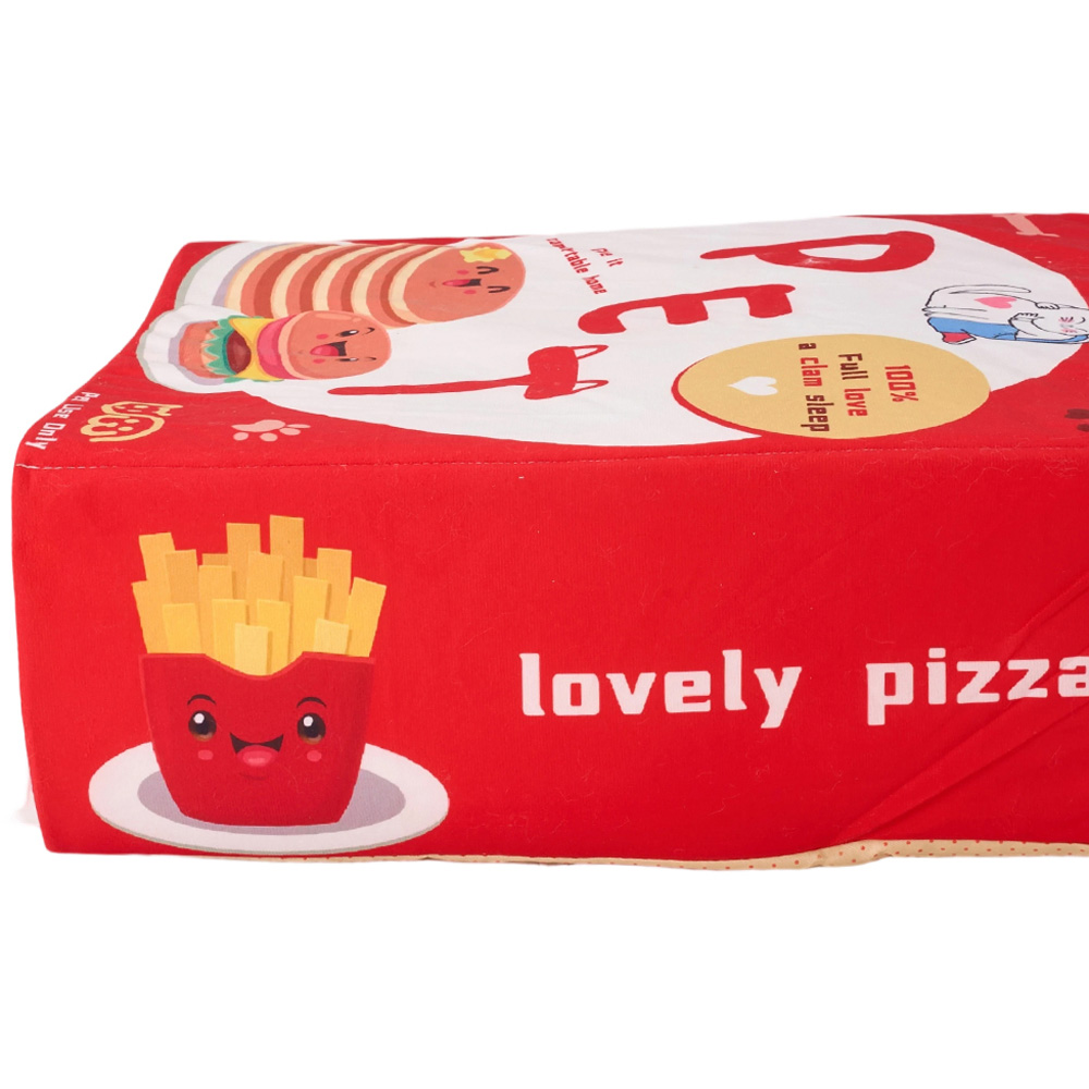 H&O Direct 37 x 47cm Red Cute Snack Box Enclosed Cat Sleeping Bed Image 3