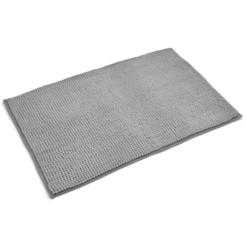 Mayfair Grey Shaggy Noodle Bath Mat 50 x 80cm Image 1