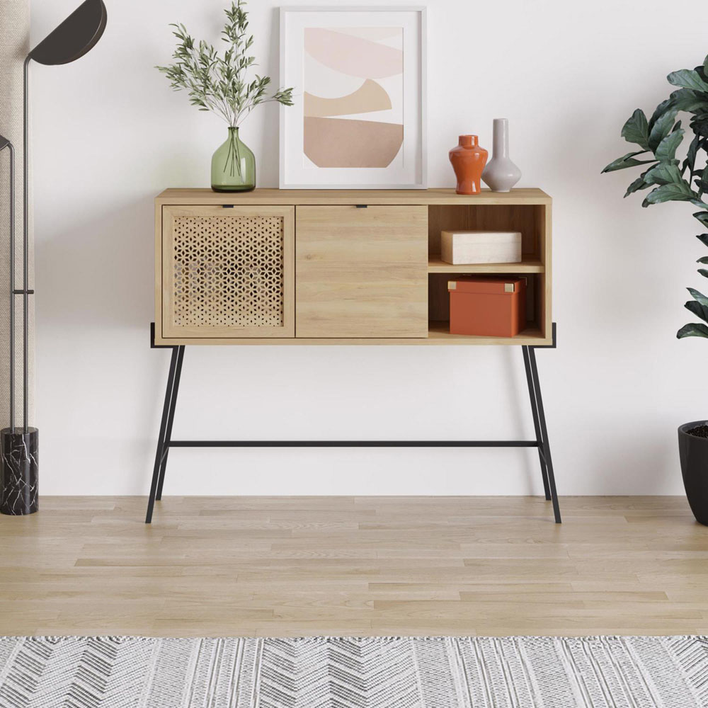 FWStyle Naive 2 Door Sapphire Oak and Black Sideboard Image 5