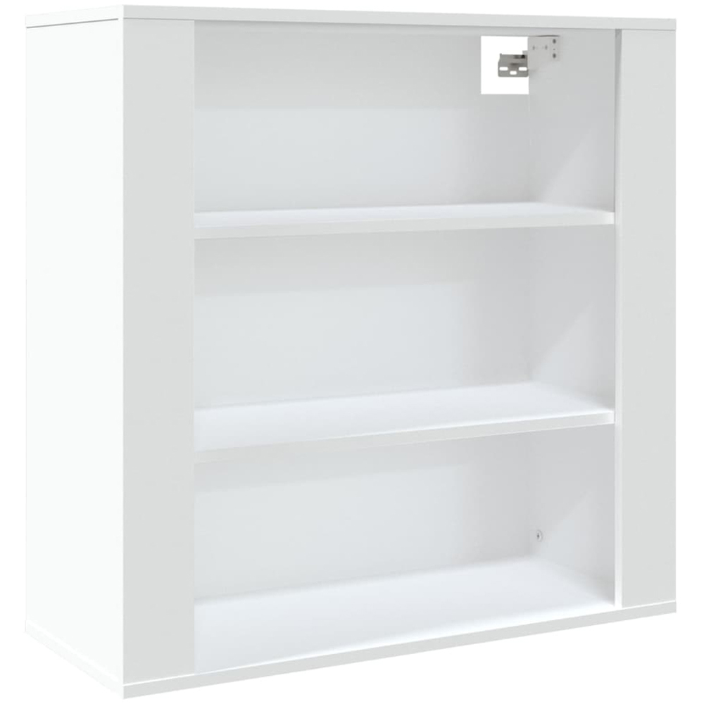 vidaXL 3 Open Shelf White Wall Mounted Cabinet Image 2