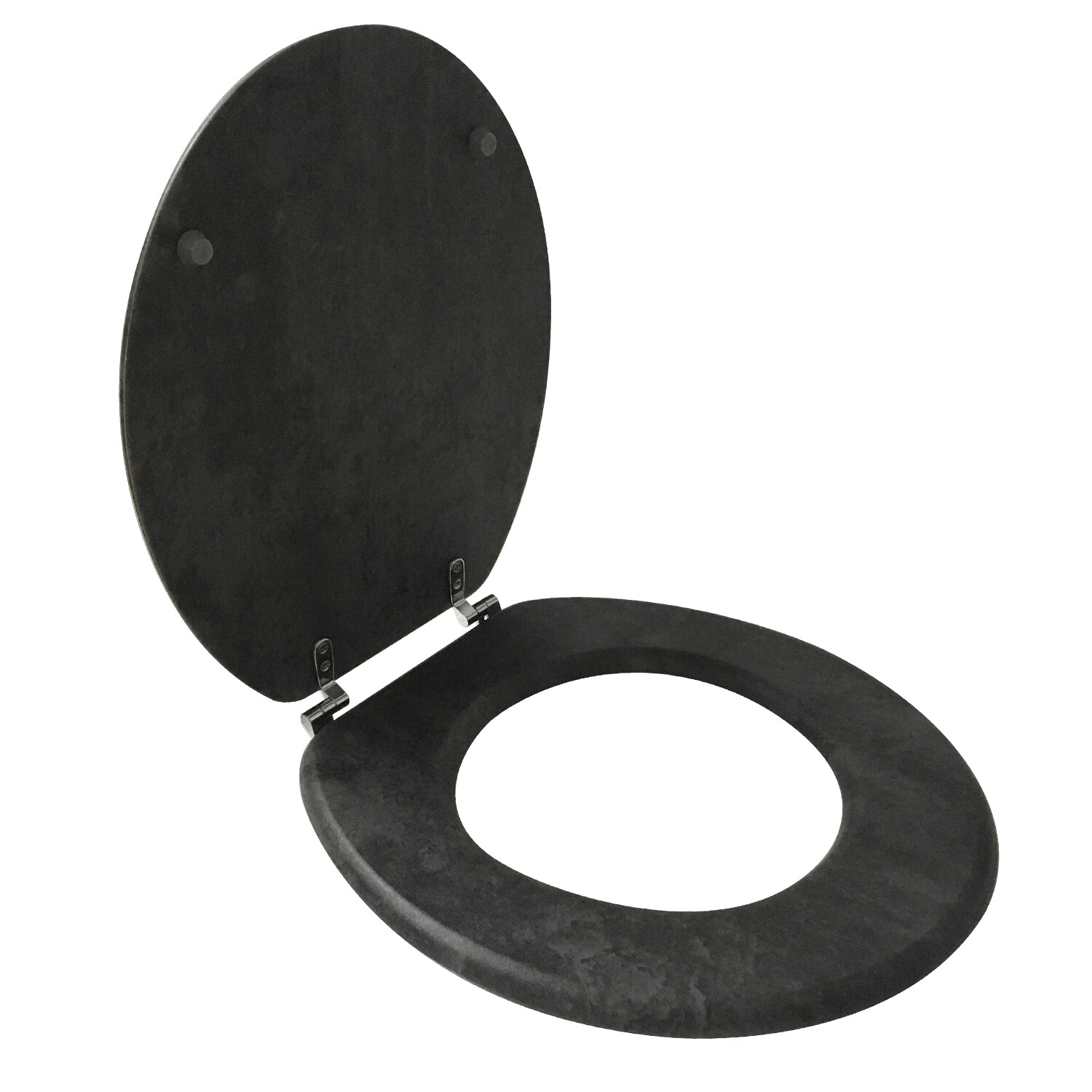 Grey Marble Effect Toilet Seat Image 2