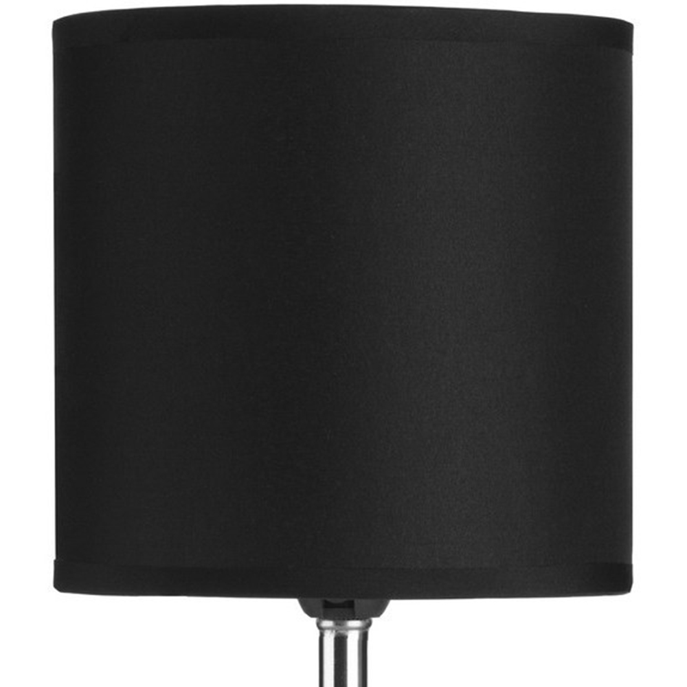 Premier Housewares Chrome and Black Acrylic Ball Table Lamp Image 4
