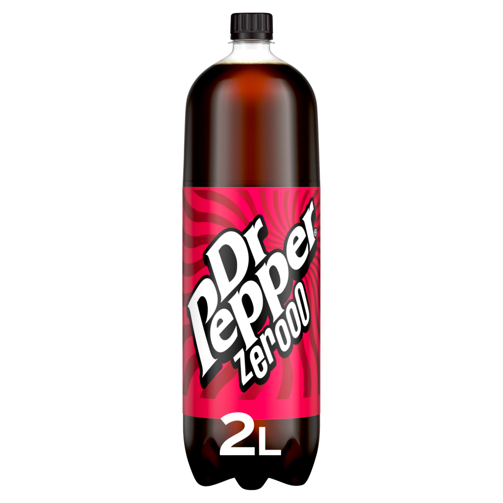 Dr Pepper Zero Sparkling Low Calorie Fruit Flavour Soft Drink 2L Image 2