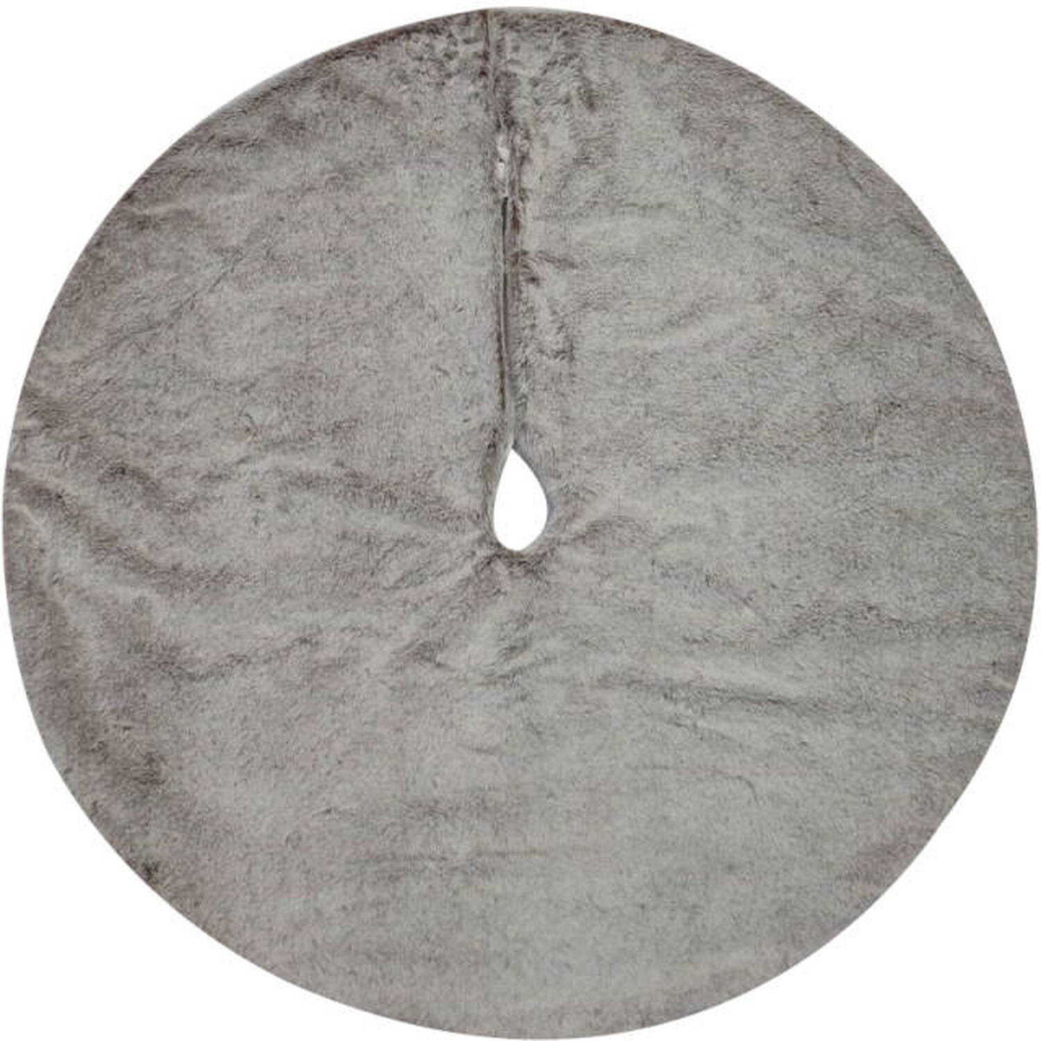 Grey Faux Fur Tree Skirt 90cm Image