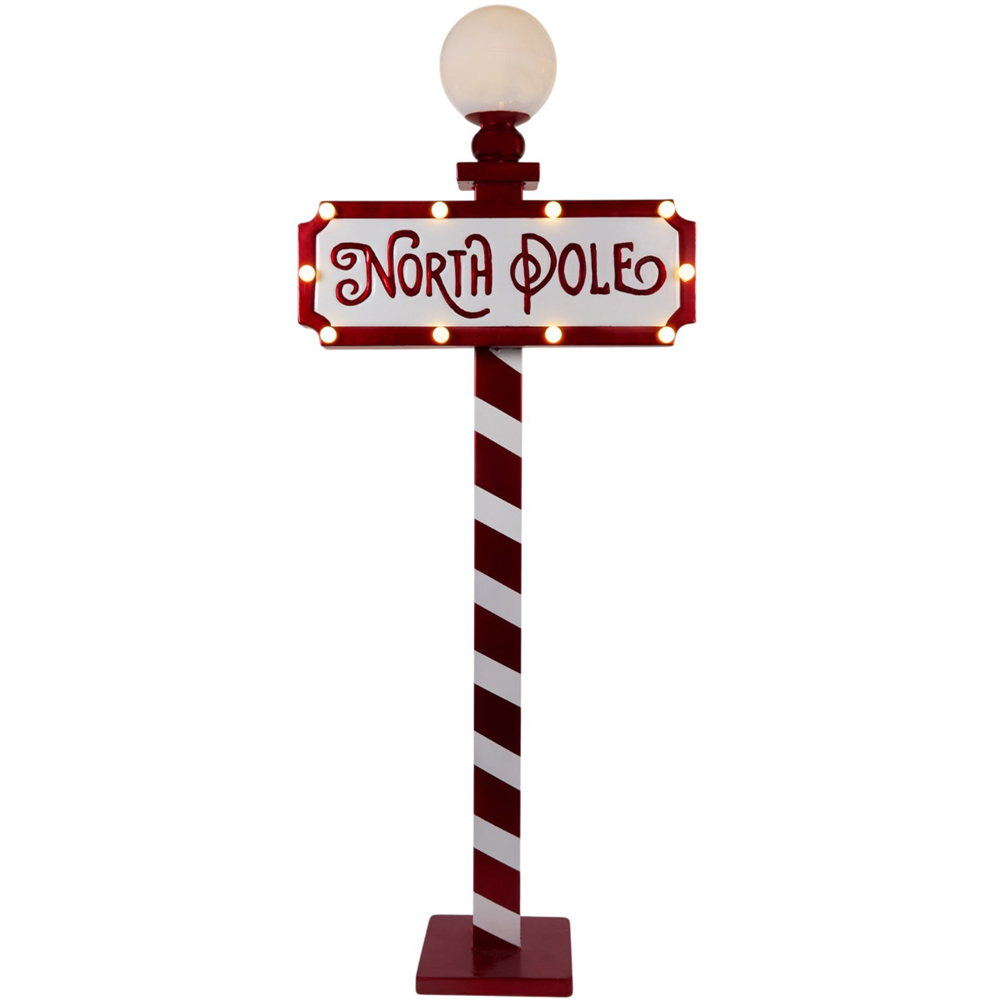 LED Metal North Pole Sign Image 1