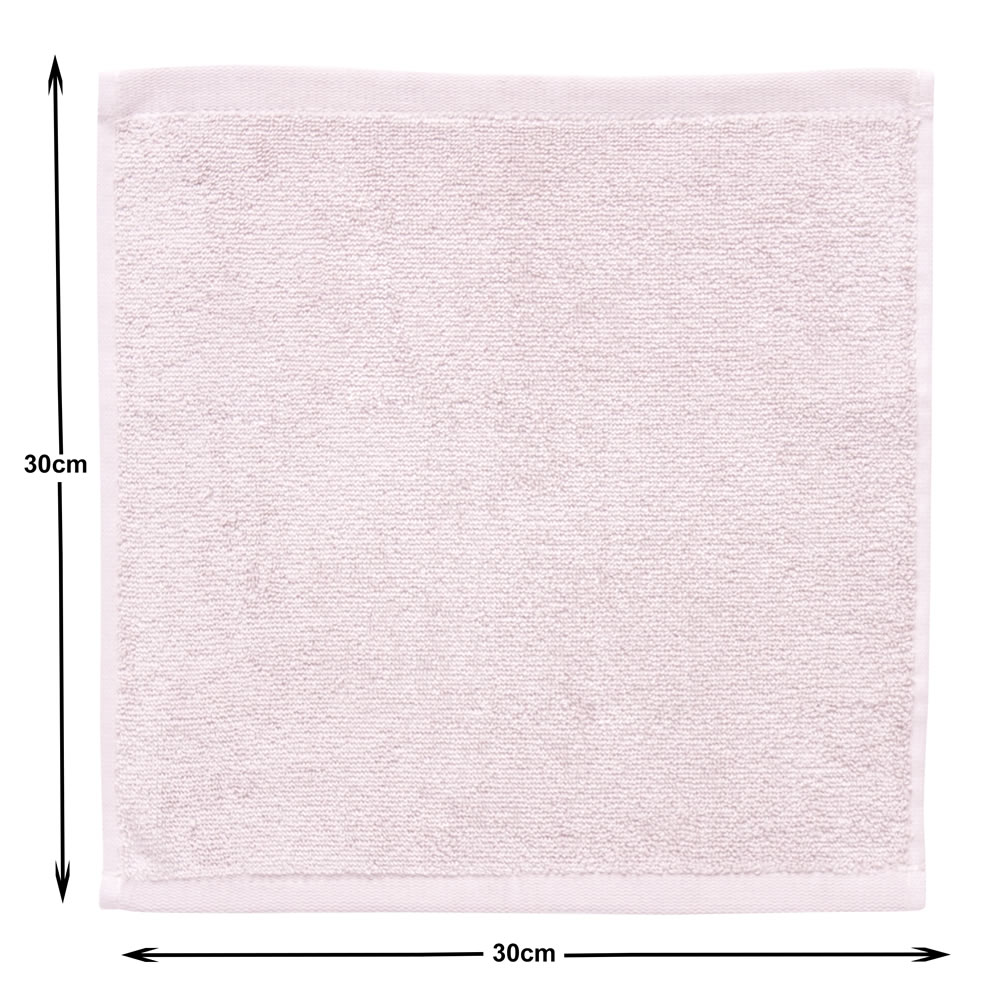 Wilko Supersoft Rose Face Cloths 2 pack Image 3