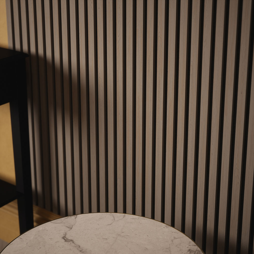 Kraus Easy Living Chestnut Acoustic Slat Wall Panel 240 x 60cm Image 8