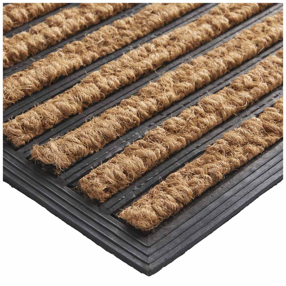 Wilko Rubber and Coir Mat 40 x 70cm Image 2