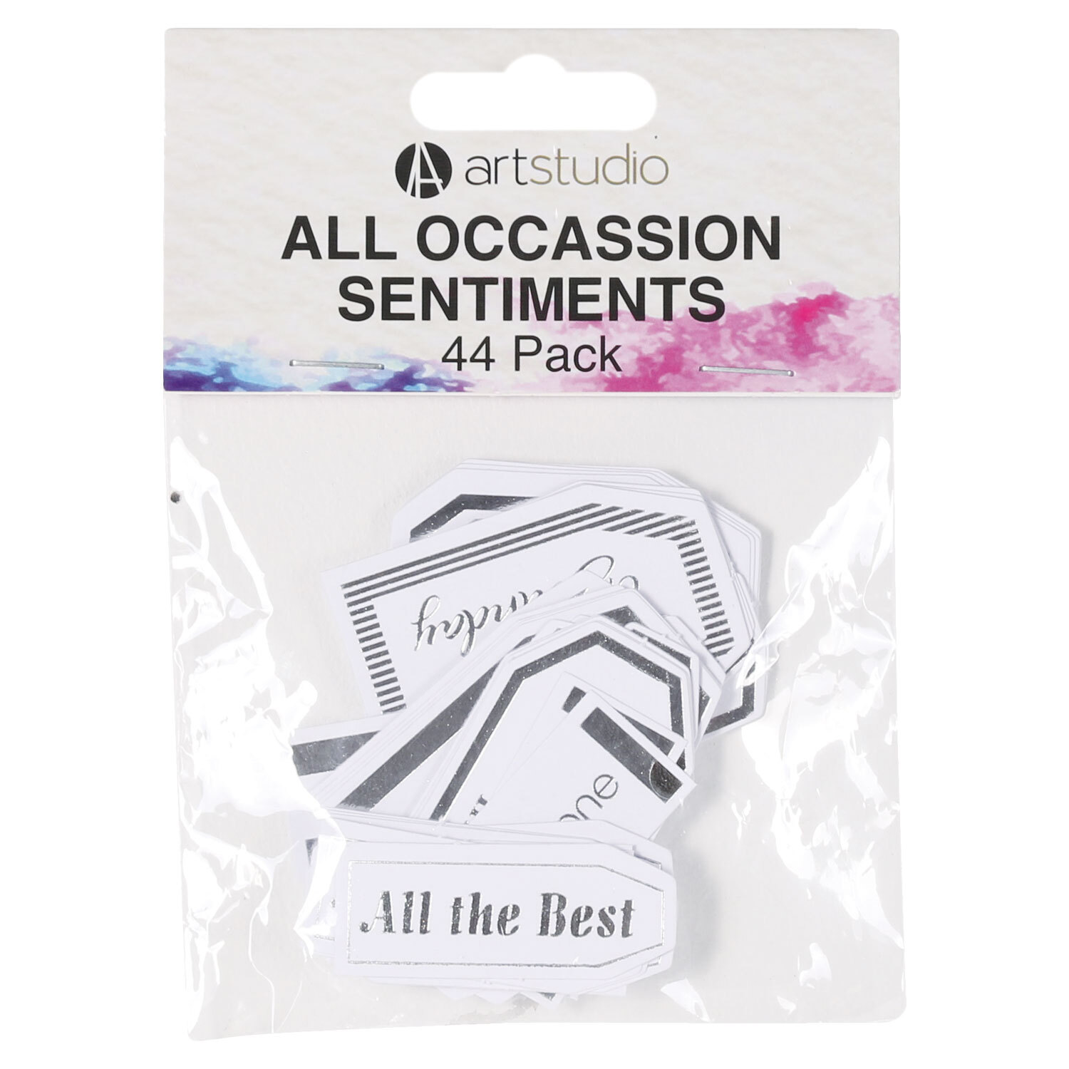 Pack of 44 Art Studio All Occasion Sentiments Image