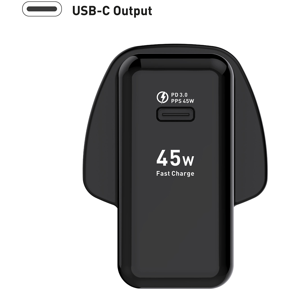SilverLabel Black PD USB-C Mains Charger 45W Image 5