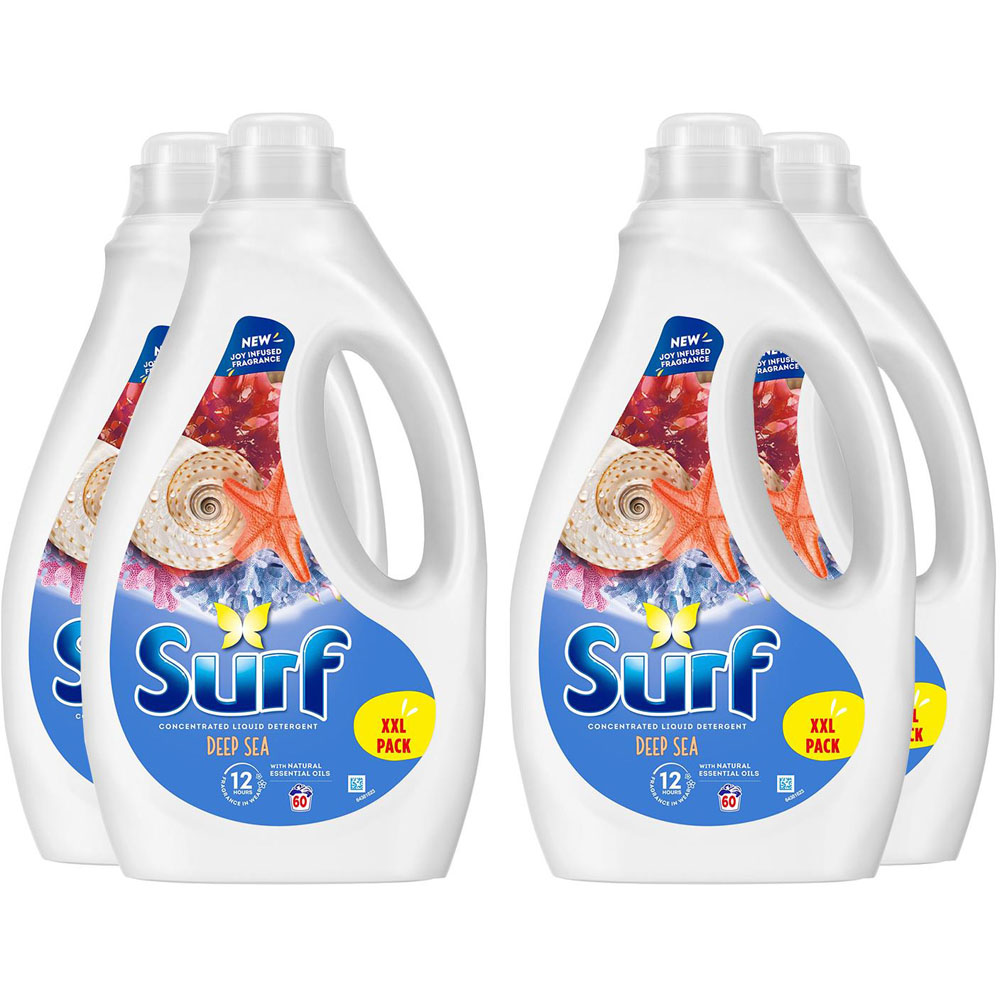 Surf Deep Sea Laundry Washing Liquid Detergent 60 Washes 1.62L 4 Pack Image 1