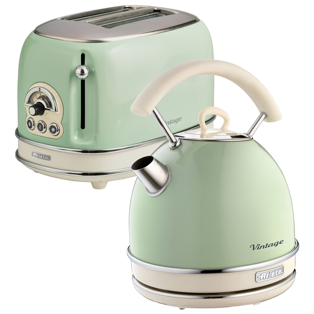 Ariete ARPK11 Green Dome Kettle with 2 Slice Toaster Image 1