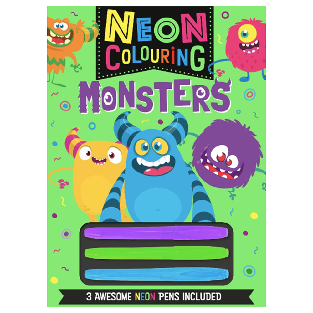 Monsters Neon Colouring Books Image 1
