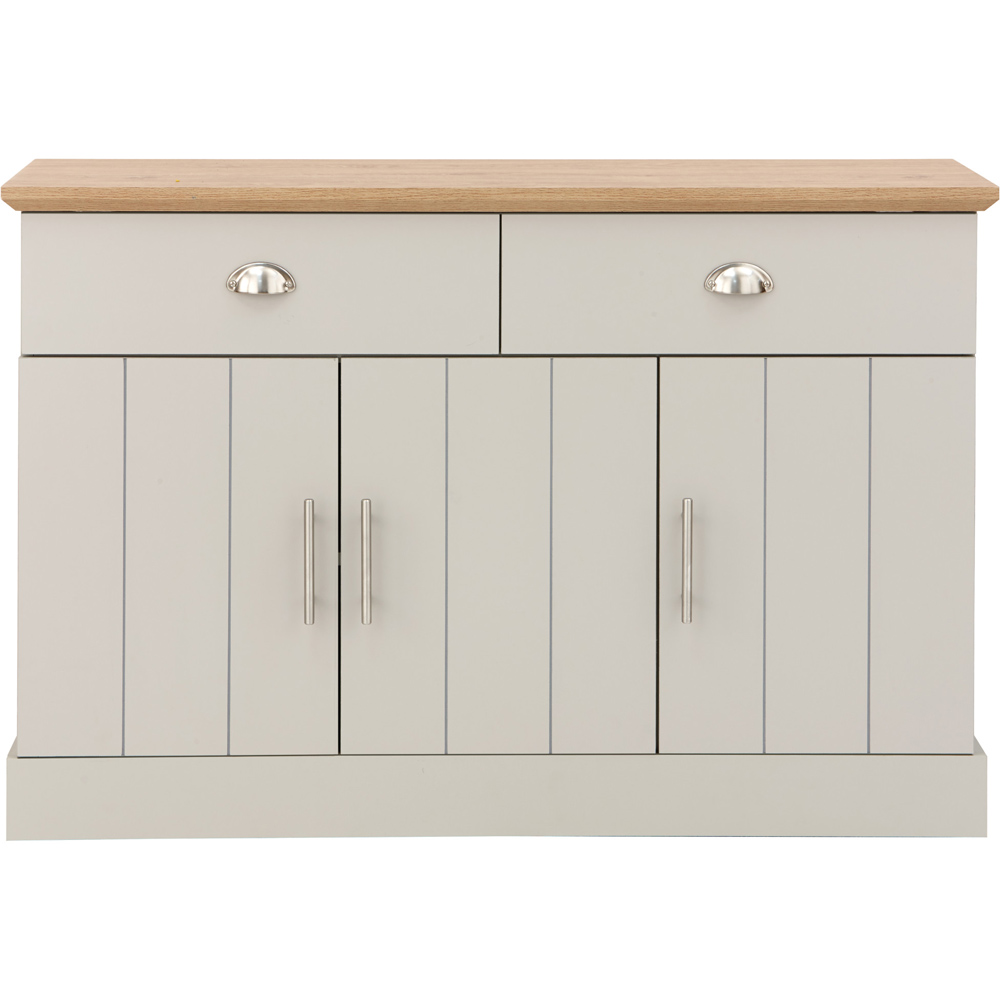 GFW Kendal 3 Door 2 Drawer Grey Large Sideboard Image 2