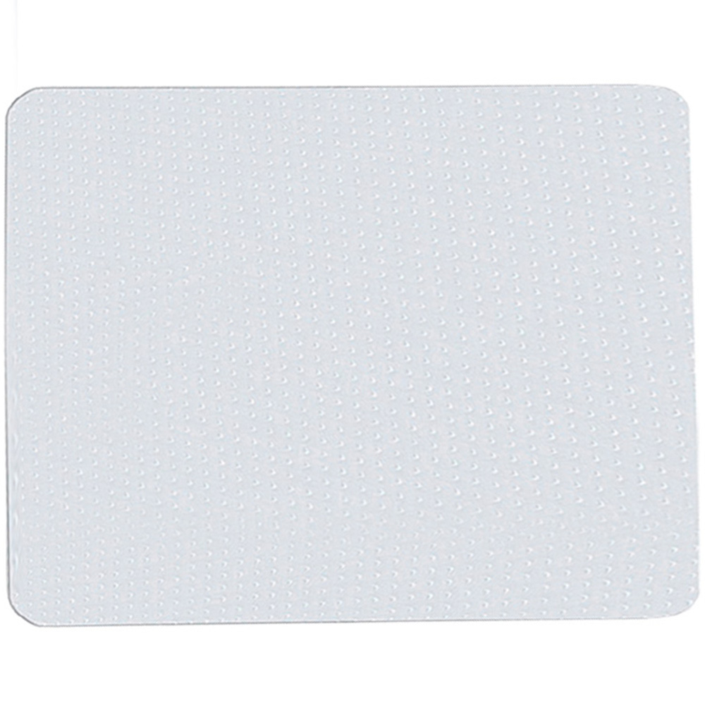 Living and Home White PVC Clear Non-Slip Office Chair Desk Mat Image 1
