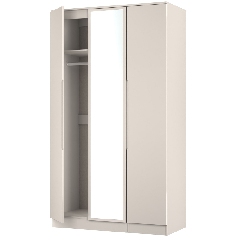 Crowndale Milan 3 Door Kashmir Gloss and Kashmir Tall Mirrored Wardrobe Ready Assembled Image 5