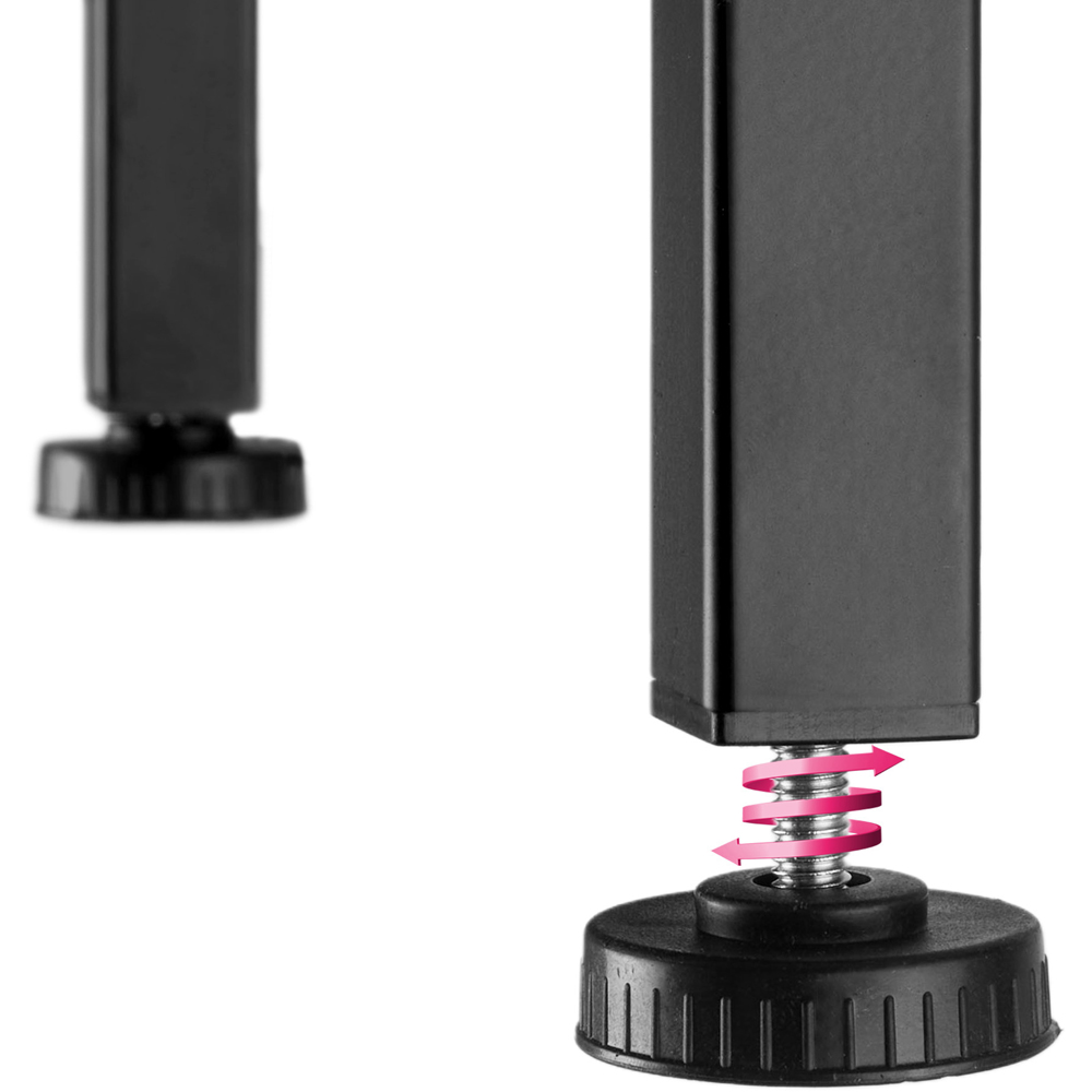 tectake Single Shelf Dark Rustic Wooden Desk with Fabric Bag Image 6