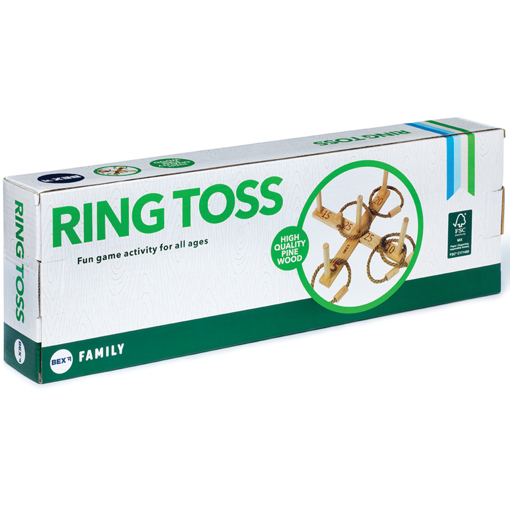 Bex Pine Wood Ring Toss Family Game Image 2