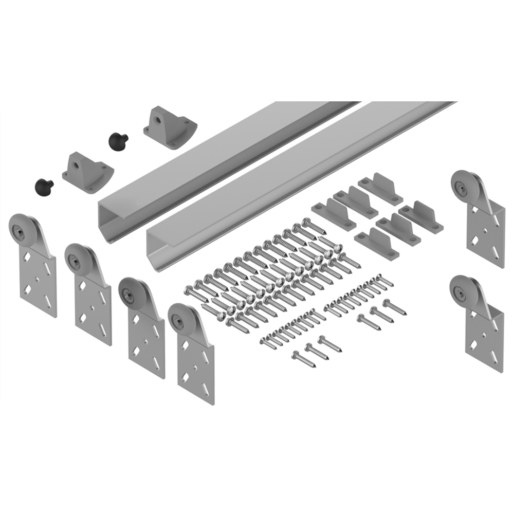 Coburn Twin 100 3 Door Sliding Cupboard Track Fixing Kit 2.4m Image 1