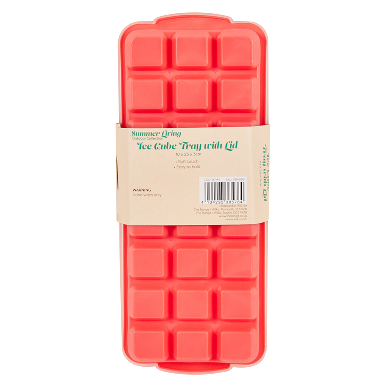 Flexible Ice Cube Tray with Lid - Red or Blue Image 2